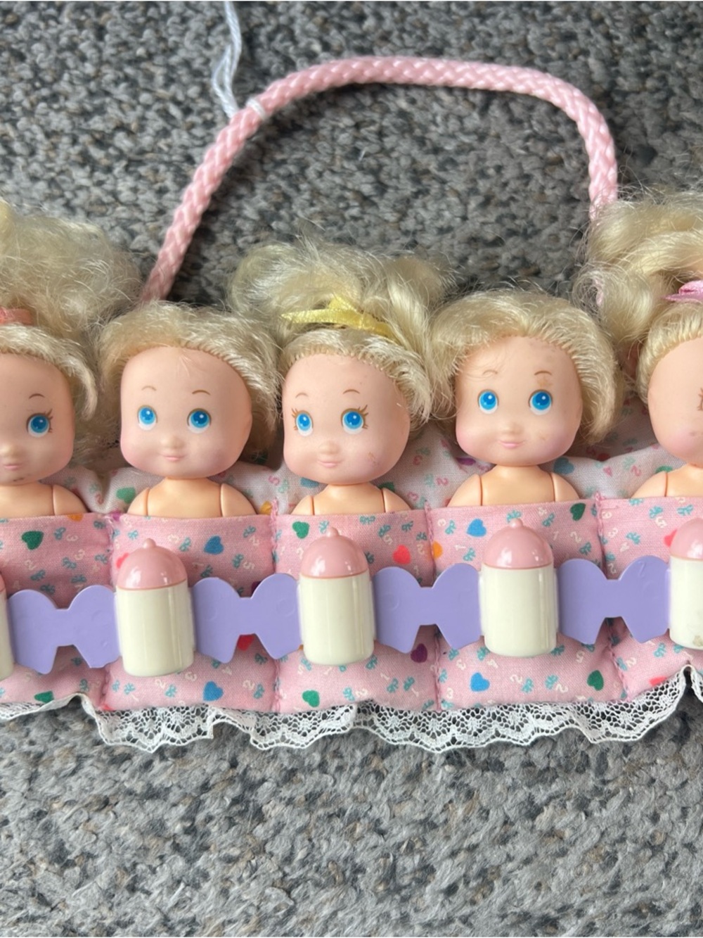 Tyco Quints  Set of 5 Tiny Baby Dolls 1990 Vintage